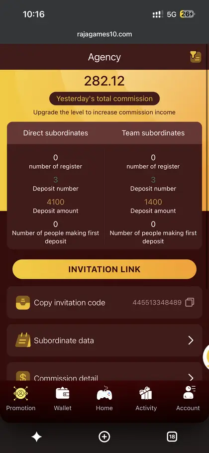 Raja Game referral agency and commission tracker - Raja Game gallery screenshot 4
