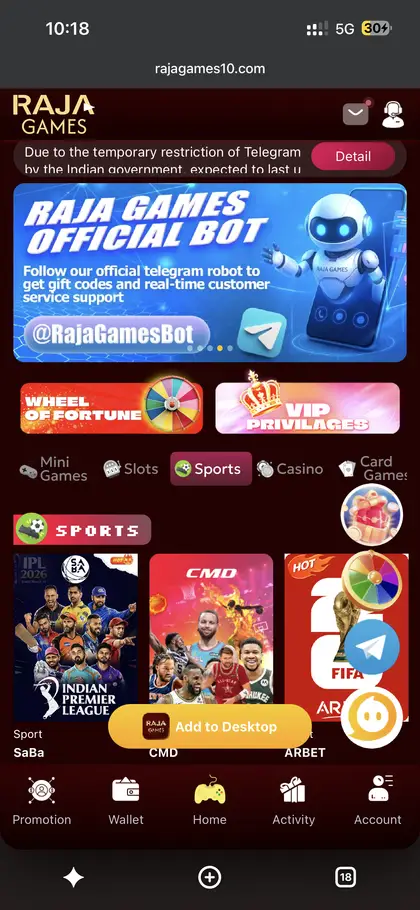 Raja Game app home screen - Raja Game gallery screenshot 19